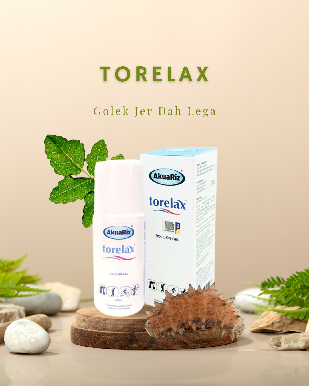 AkuaRiz Torelax Roll On Gel